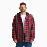 Insulated Hooded Plaid Shirt Jacket